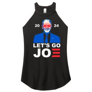 Let's Go Joe 2024 Biden Harris Re Election Women's Perfect Tri Rocker Tank