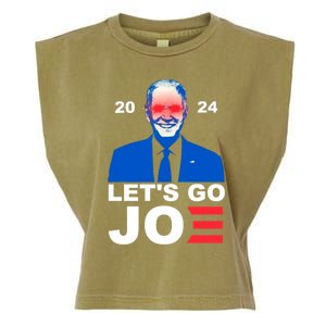 Let's Go Joe 2024 Biden Harris Re Election Garment-Dyed Women's Muscle Tee