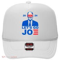 Let's Go Joe 2024 Biden Harris Re Election High Crown Mesh Back Trucker Hat