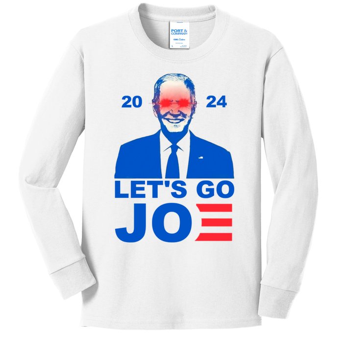 Let's Go Joe 2024 Biden Harris Re Election Kids Long Sleeve Shirt