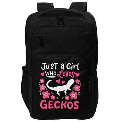 Leopard Gecko Just A Girl Who Loves Geckos Gift Impact Tech Backpack