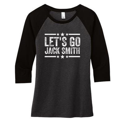 LETS GO JACK SMITH Women's Tri-Blend 3/4-Sleeve Raglan Shirt