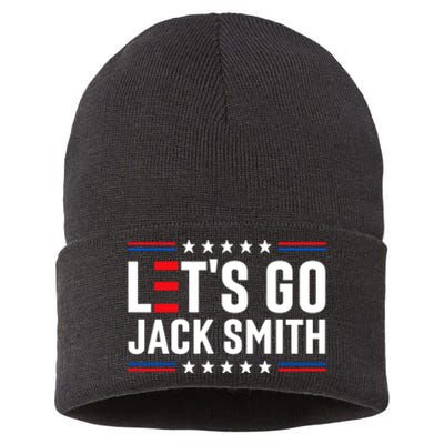 Lets Go Jack Smith Jack Smith Conservative Us Flag Gift Sustainable Knit Beanie