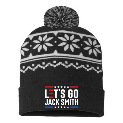 Lets Go Jack Smith Jack Smith Conservative Us Flag Gift USA-Made Snowflake Beanie