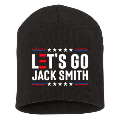 Lets Go Jack Smith Jack Smith Conservative Us Flag Gift Short Acrylic Beanie