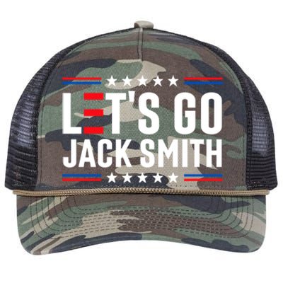 Lets Go Jack Smith Jack Smith Conservative Us Flag Gift Retro Rope Trucker Hat Cap