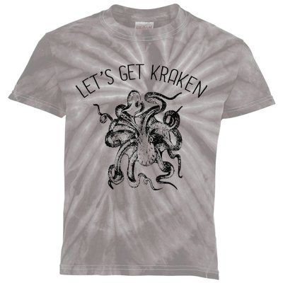 LetS Get Kraken Giant Squid Octopus Funny Pun Kids Tie-Dye T-Shirt