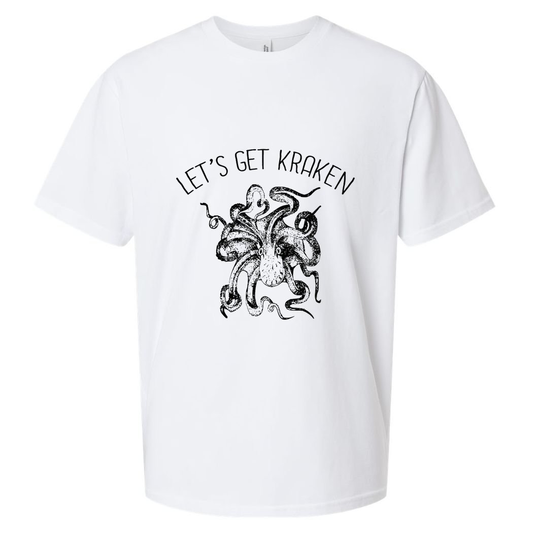 LetS Get Kraken Giant Squid Octopus Funny Pun Sueded Cloud Jersey T-Shirt