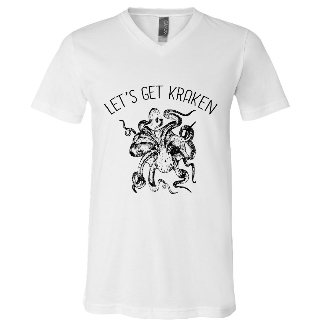 LetS Get Kraken Giant Squid Octopus Funny Pun V-Neck T-Shirt