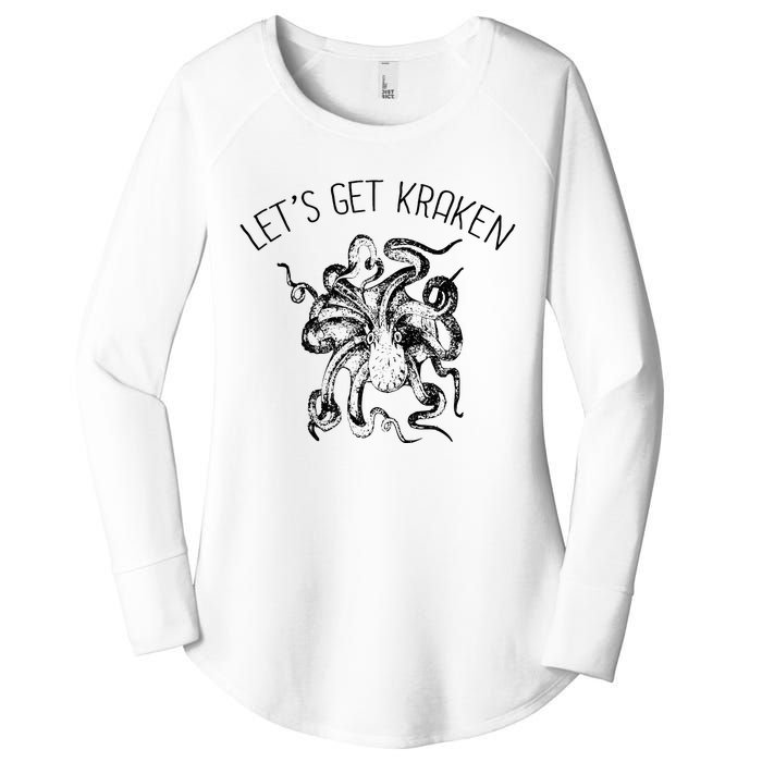 LetS Get Kraken Giant Squid Octopus Funny Pun Women's Perfect Tri Tunic Long Sleeve Shirt