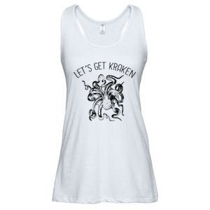 LetS Get Kraken Giant Squid Octopus Funny Pun Ladies Essential Flowy Tank