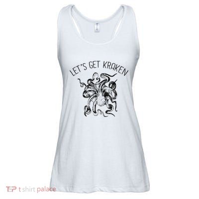 LetS Get Kraken Giant Squid Octopus Funny Pun Ladies Essential Flowy Tank