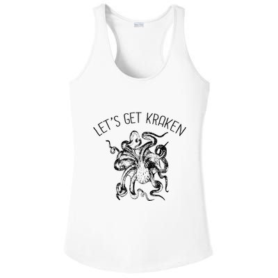 LetS Get Kraken Giant Squid Octopus Funny Pun Ladies PosiCharge Competitor Racerback Tank