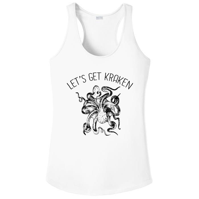 LetS Get Kraken Giant Squid Octopus Funny Pun Ladies PosiCharge Competitor Racerback Tank