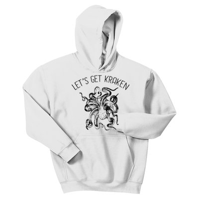 LetS Get Kraken Giant Squid Octopus Funny Pun Kids Hoodie