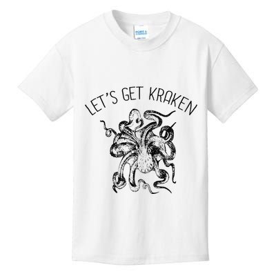 LetS Get Kraken Giant Squid Octopus Funny Pun Kids T-Shirt