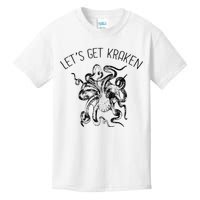 LetS Get Kraken Giant Squid Octopus Funny Pun Kids T-Shirt