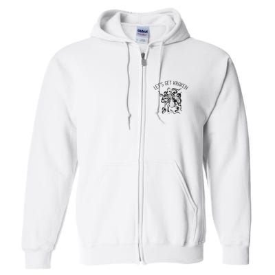 LetS Get Kraken Giant Squid Octopus Funny Pun Full Zip Hoodie