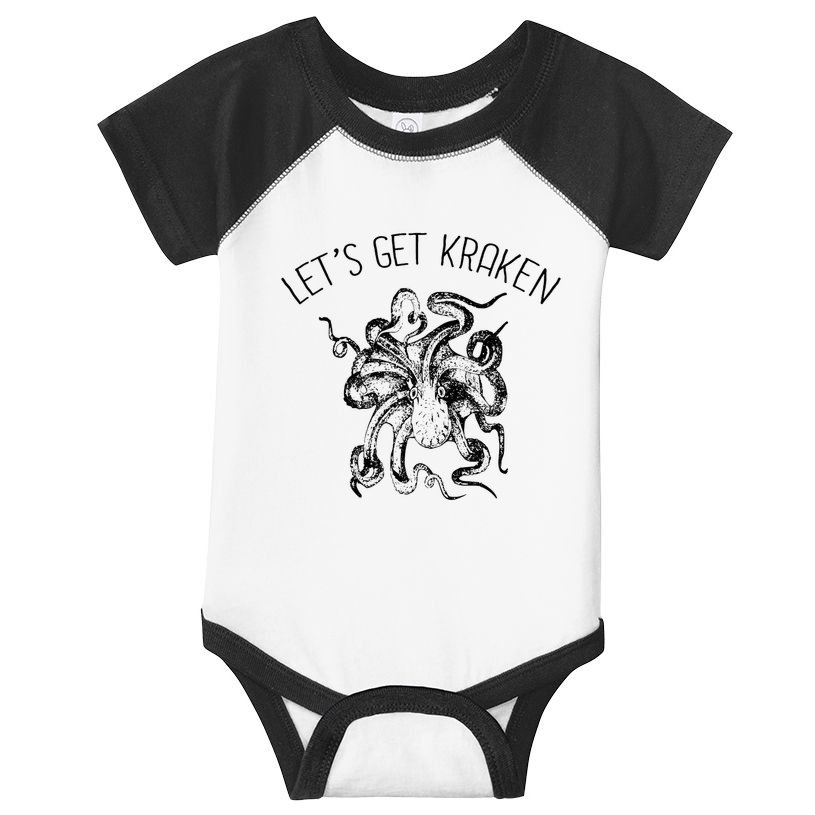 LetS Get Kraken Giant Squid Octopus Funny Pun Infant Baby Jersey Bodysuit