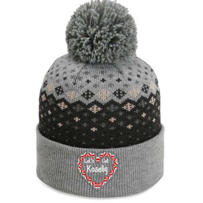 LetS Get Koselig Cosy Mitten Heart Koselig Meaningful Gift The Baniff Cuffed Pom Beanie