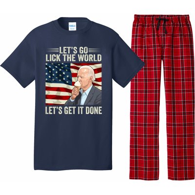 Let's Go Lick The World, Let's Get It Done Funny Joe Biden Pajama Set