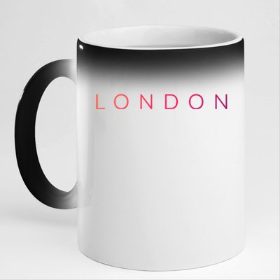 London Gift 11oz Black Color Changing Mug