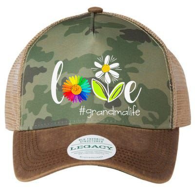 Love Grandma Life Wildlife Flower Legacy Tie Dye Trucker Hat