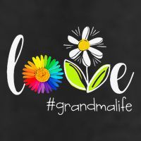 Love Grandma Life Wildlife Flower 7 Panel Mesh Trucker Snapback Hat