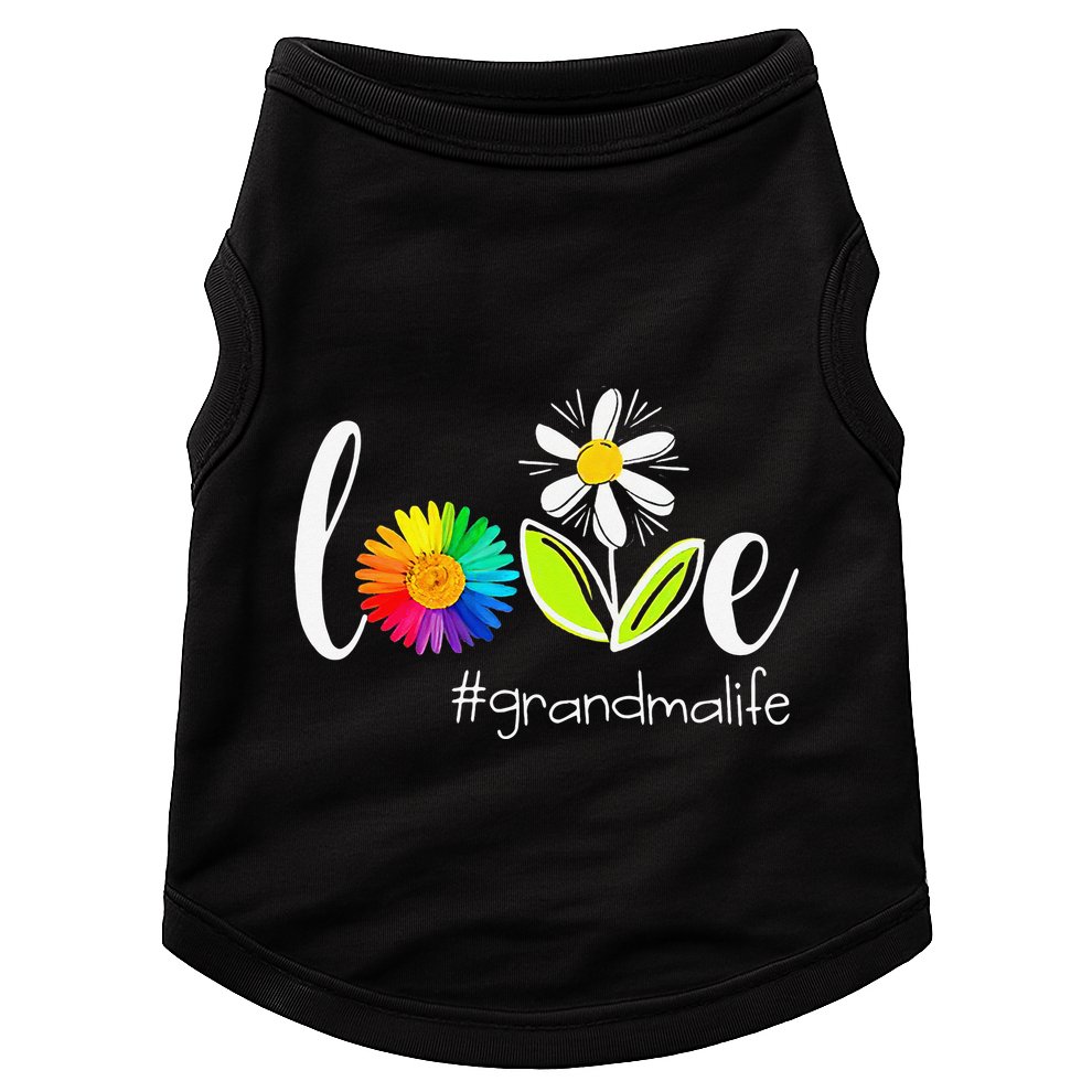 Love Grandma Life Wildlife Flower Doggie Tank
