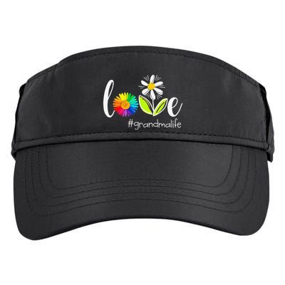 Love Grandma Life Wildlife Flower Adult Drive Performance Visor
