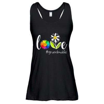 Love Grandma Life Wildlife Flower Ladies Essential Flowy Tank