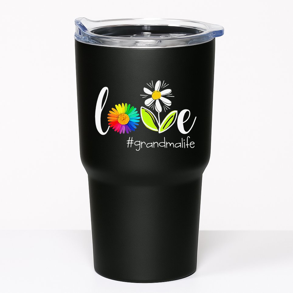 Love Grandma Life Wildlife Flower Tumbler