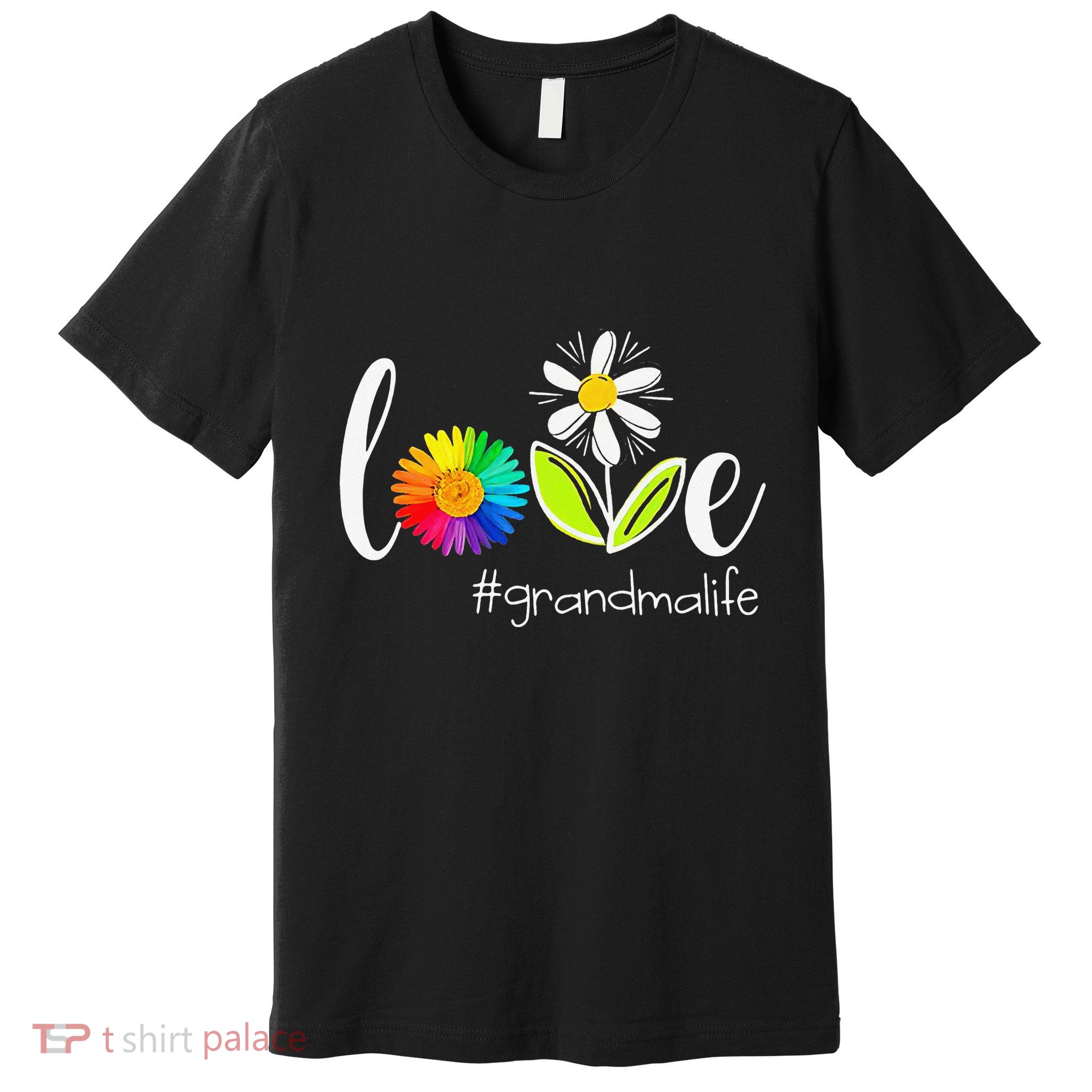 Love Grandma Life Wildlife Flower Premium T-Shirt
