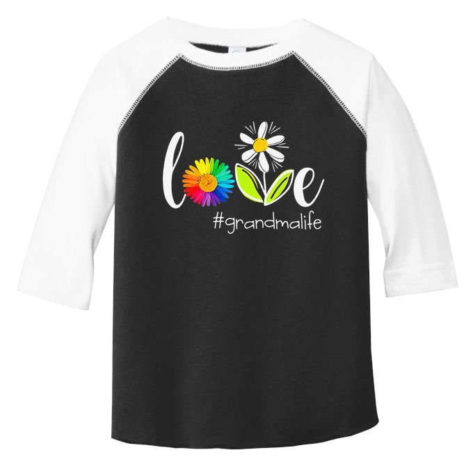 Love Grandma Life Wildlife Flower Toddler Fine Jersey T-Shirt