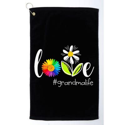 Love Grandma Life Wildlife Flower Golf Towel