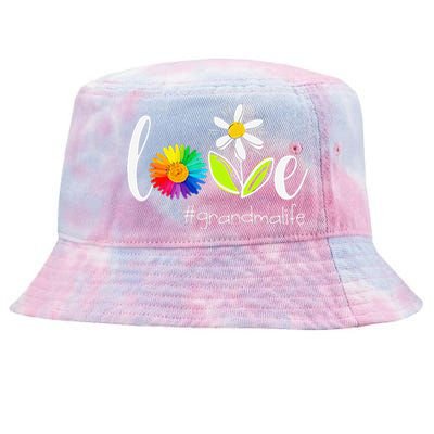 Love Grandma Life Wildlife Flower Tie-Dyed Bucket Hat