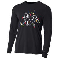 Let's Get Lit Funny Christmas Lights Xmas Maching Pijama TShirt Cooling Performance Long Sleeve Crew