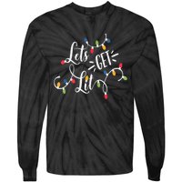 Let's Get Lit Funny Christmas Lights Xmas Maching Pijama TShirt Tie-Dye Long Sleeve Shirt