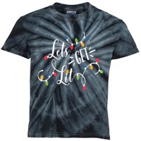 Let's Get Lit Funny Christmas Lights Xmas Maching Pijama TShirt Kids Tie-Dye T-Shirt