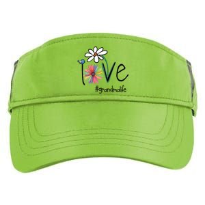 Love Grandma Life Art Flower Funny Gift Adult Drive Performance Visor