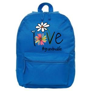 Love Grandma Life Art Flower Funny Gift 16 in Basic Backpack