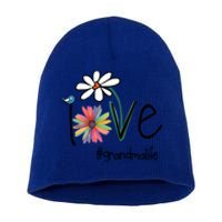 Love Grandma Life Art Flower Funny Gift Short Acrylic Beanie