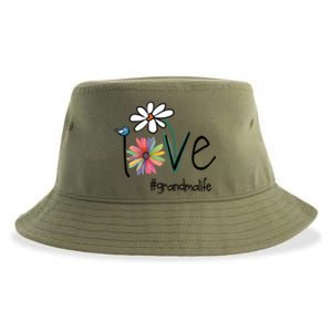 Love Grandma Life Art Flower Funny Gift Sustainable Bucket Hat