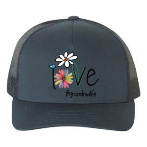 Love Grandma Life Art Flower Funny Gift Yupoong Adult 5-Panel Trucker Hat