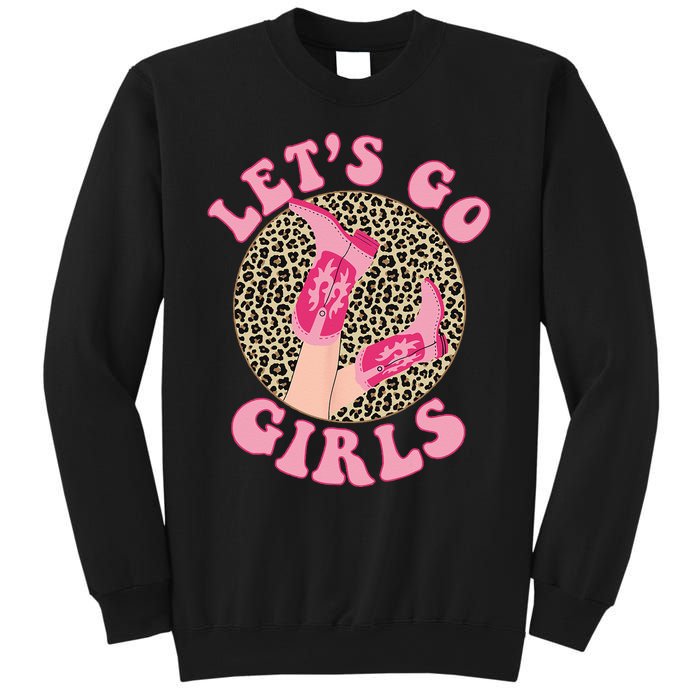 Lets Go Leopard Cowgirl Boots Bachelorette Party Sweatshirt