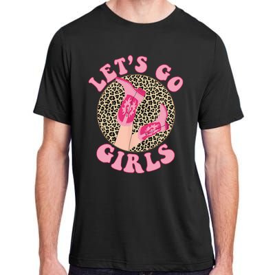 Lets Go Leopard Cowgirl Boots Bachelorette Party Adult ChromaSoft Performance T-Shirt