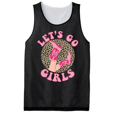 Lets Go Leopard Cowgirl Boots Bachelorette Party Mesh Reversible Basketball Jersey Tank