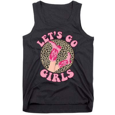 Lets Go Leopard Cowgirl Boots Bachelorette Party Tank Top