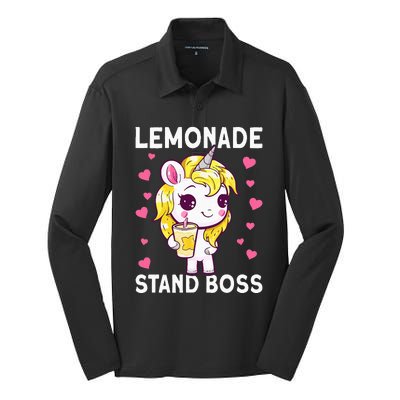 Lemonade Girl Lemonade Stand Boss Silk Touch Performance Long Sleeve Polo