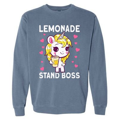 Lemonade Girl Lemonade Stand Boss Garment-Dyed Sweatshirt